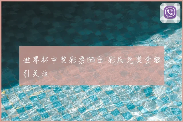 世界杯中奖彩票晒出 彩民兑奖金额引关注