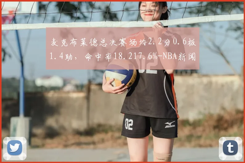 麦克布莱德总决赛场均2.2分0.6板1.4助,命中率18.217.6%-NBA新闻